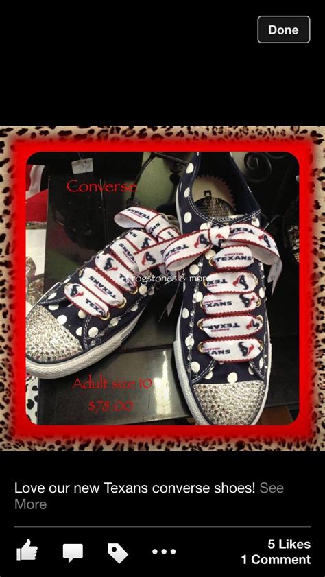 Texans Bling Converse Converse Shoes Converse Sneaker Vans Bulls On