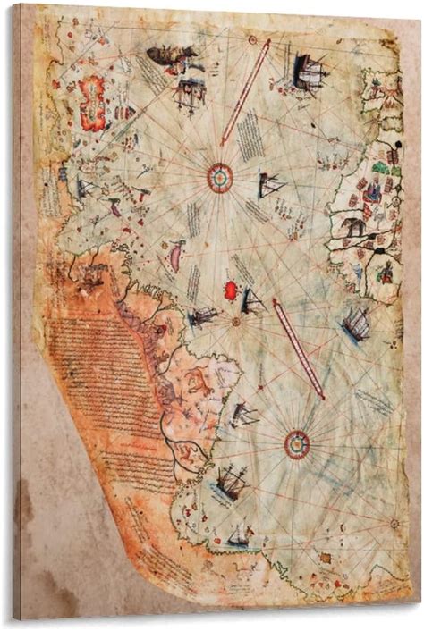 Piri Reis Map Old World Map 1st Map To Show Americas And Antarctica Ottoman