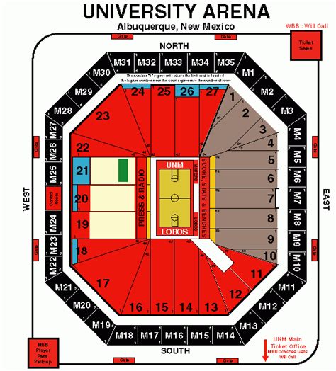 Unm Arena Seating Chart Arena Seating Chart