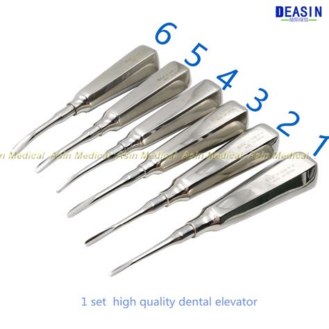 Pcs Dental Elevators Set Oral Implant Extraction Surgical Instruments