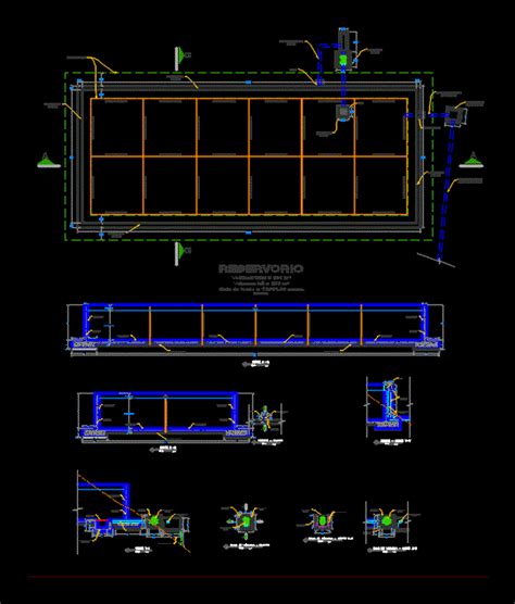 Reservorio En DWG Librería CAD