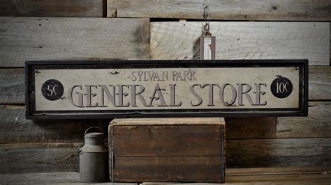 Custom General Store 5 And 10 Sign Rustic Hand By Theliztonsignshop How