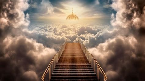 Premium Photo Stairway To Heaven In Glory Gates Of Paradise Meeting