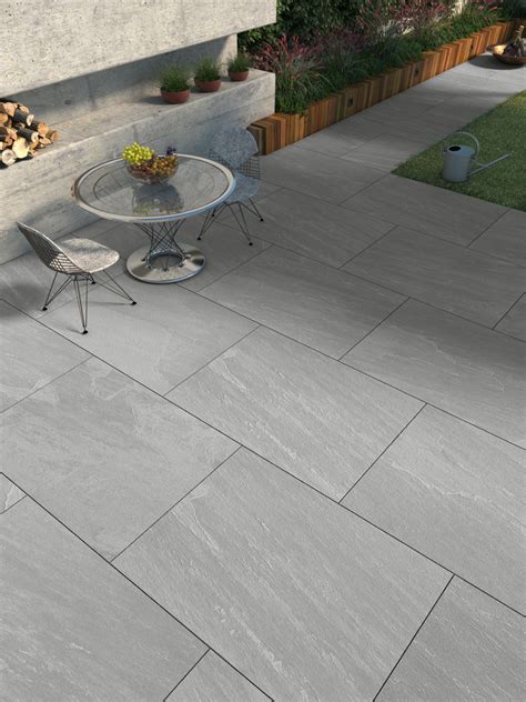 Kandla Grey Indian Sandstone Effect Outdoor Porcelain Paving Slabs