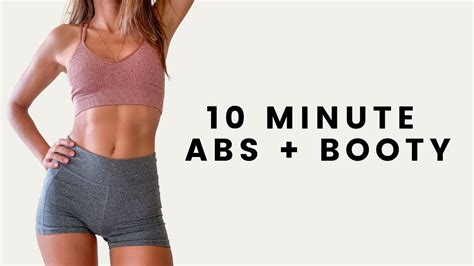 10 Minute Abs And Booty Workout No Squats No Equipment No Music