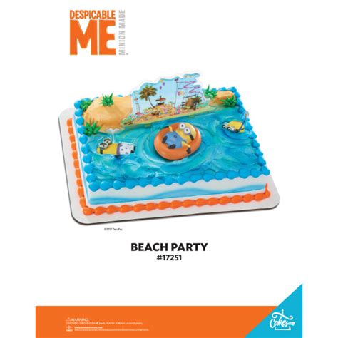 Despicable Me 2 Minions Beach Party Decoset Cupcake Cake Tmoc Page | DecoPac