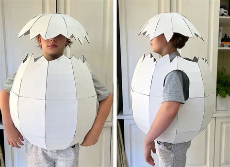 DIY CARDBOARD CRACKED EGG COSTUME