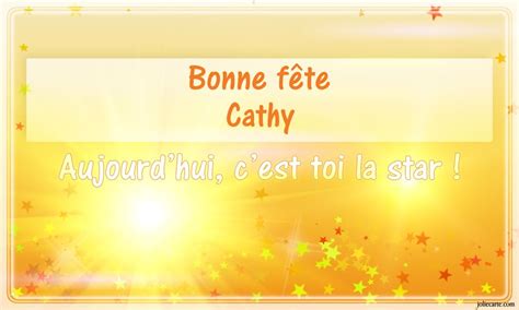 Cartes Virtuelles Bonne Fête Cathy