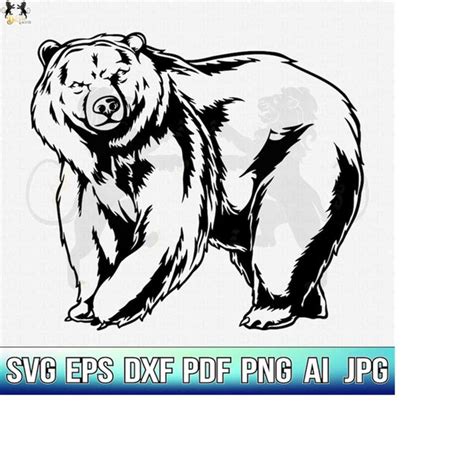 Bear Svg Bear Clipart Bear Vector Bear Cricut Grizzly Sv Inspire