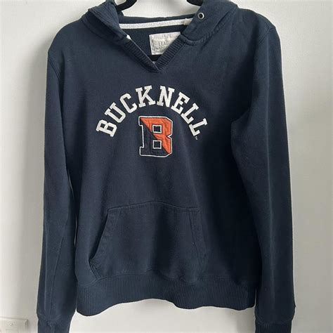 Navy Blue Womens Bucknell Hoodie League Brand Depop