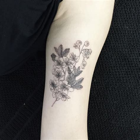 Hawthorn Tree Tattoo