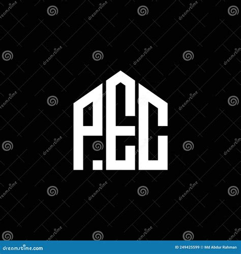 PEC Letter Logo Design on BLACK Background. PEC Creative Initials ...