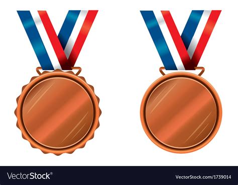 Bronze Medals Royalty Free Vector Image Vectorstock