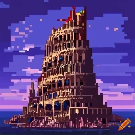 Pixel Art Of The Tower Of Babel On Craiyon