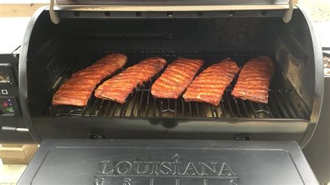 Ribs On The Louisiana Grills Sl 1000 Pellet Grill Youtube