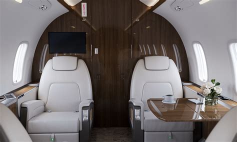 Private jet interior on Behance