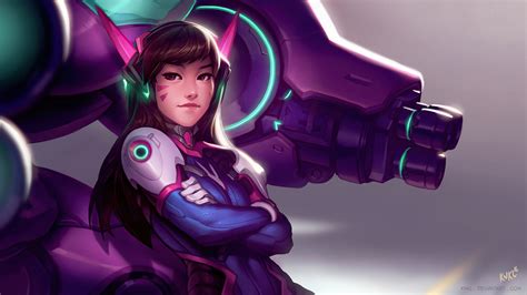 Dva Overwatch Game Artwork K Wallpaper Hd Games Wallpapers K