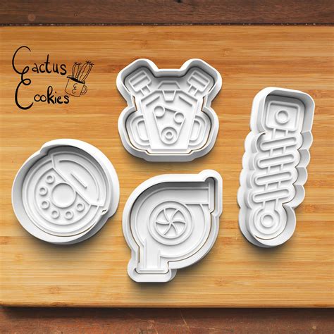 Car Spare Parts Mechanic Cookie Cutter Set Crazy Cutters