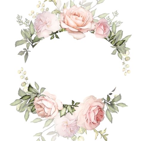 Detail Watercolor Flower Wreath Png Koleksi Nomer