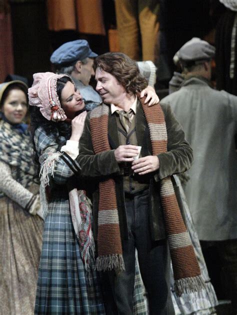 Roberto Alagna as Rodolfo and Angela Gheorghiu as Mimi in La bohème ...