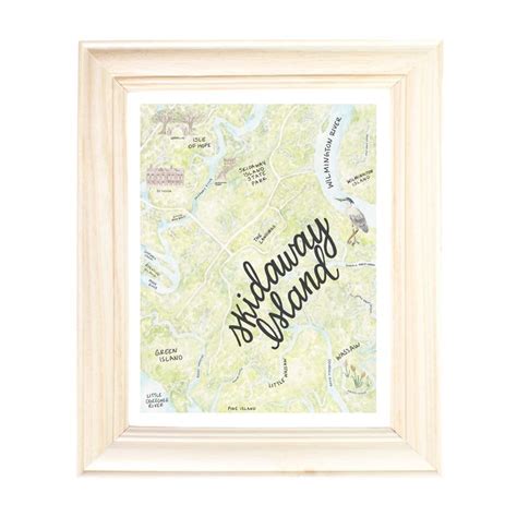 Skidaway Island Map | Skidaway island, Illustrated map, Hand illustration