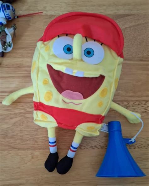 2002 MATTEL BEACH Blastin Spongebob Squarepants Talking Plush 14 00