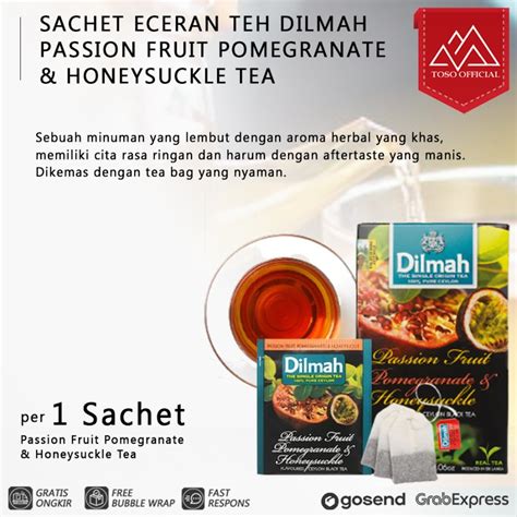 Jual Sachet Eceran Teh Dilmah Passion Fruit Pomegranate Honeysuckle