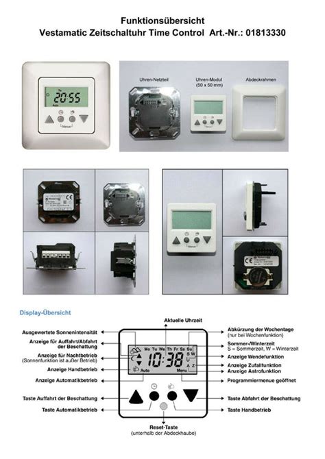 Vestamatic Time Control Zeitschaltuhr Ohne Zwischenrahmen Signalweiss