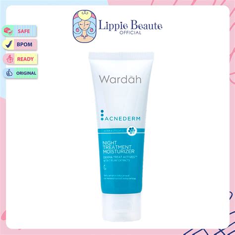 Jual Wardah Acnederm Night Treatment Moisturizer Ml Shopee Indonesia