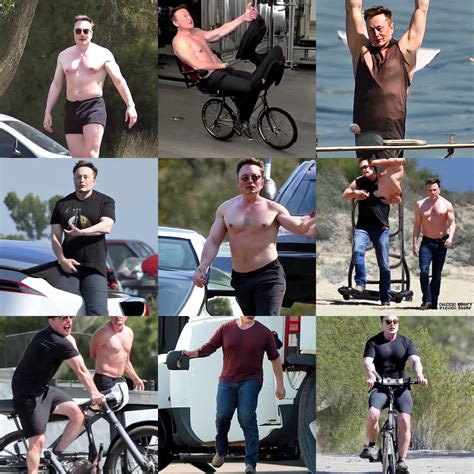 Elon Musk Riding A Buffallo Shirtless Stable Diffusion