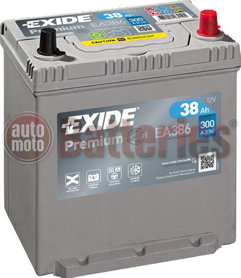 Μπαταρία Αυτοκινήτου Exide Premium EA386 12V 38AH 300EN A Εκκίνησης