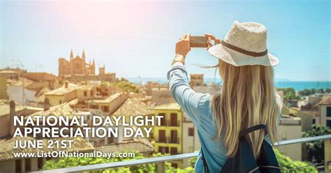 June 21st National Daylight Appreciation Day