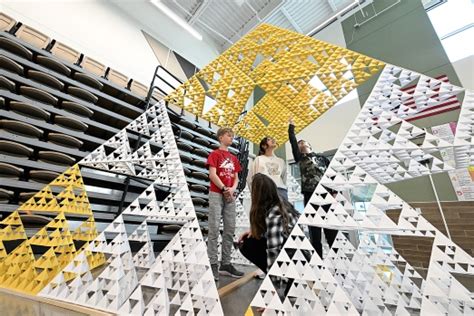 New Vision Students Scale Up With Enormous Fractal Sculpture Loveland