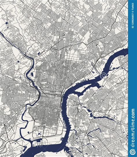 Mapa De La Ciudad De Philadelphia Pennsylvania Los E E U U