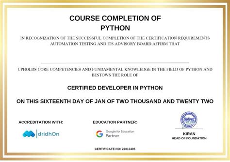 Python Training Course In India Dridhon