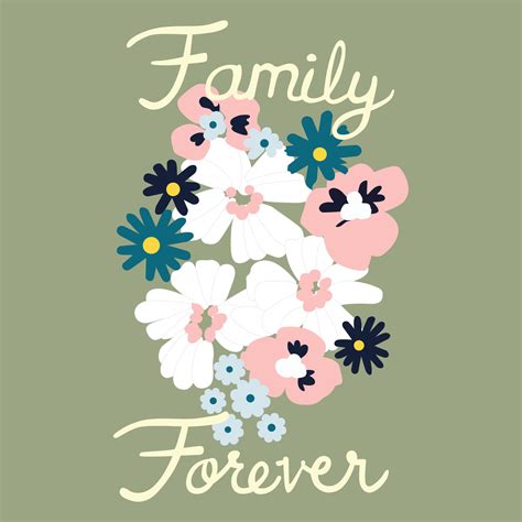 Family Forever Floral 23907111 Vector Art at Vecteezy