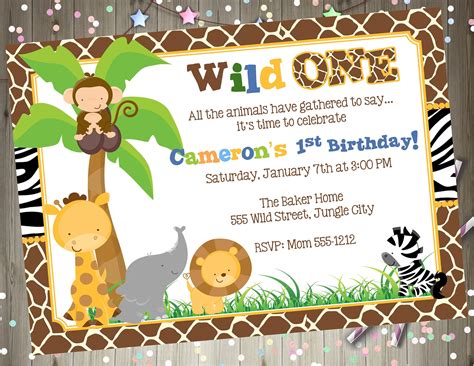 wild animal invitation 9