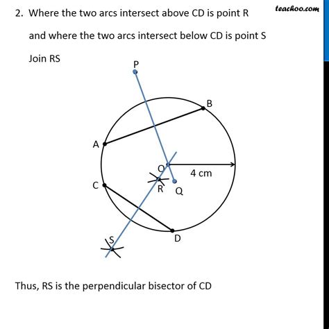 Perpendicular Bisector Of A Circle