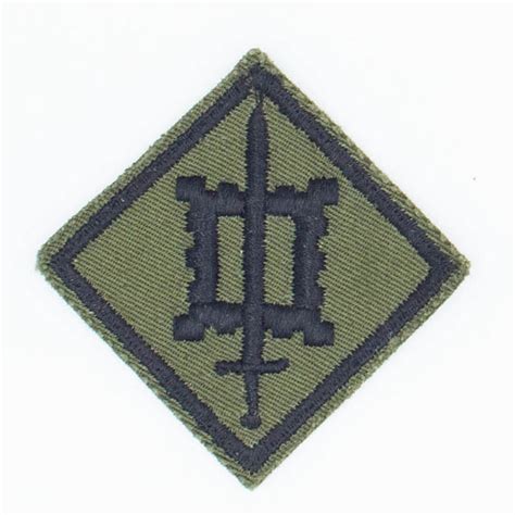 vintage  army twill  engineer brigade patch omega militaria
