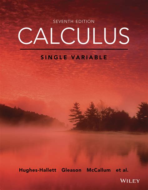 Deborah Hughes Hallett Calculus Single Variable Wiley 2017