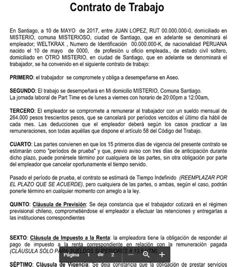 Modelo Contrato De Trabajo Para Extranjeros Sin Papeles