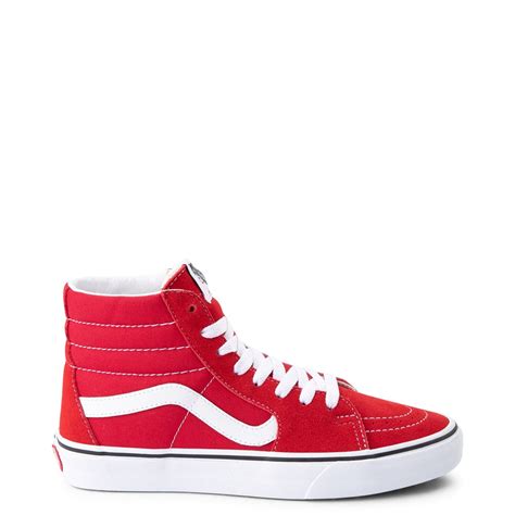 Vans Sk8 Hi Skate Shoe Racing Red Journeys