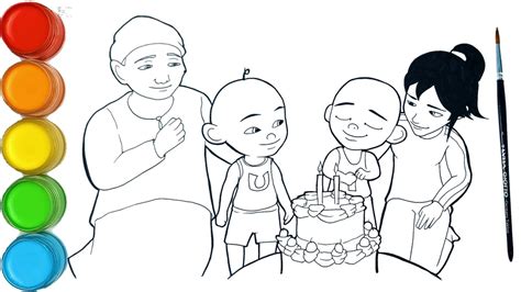 Menggambar Dan Mewarnai Upin Ipin Bersama Opa Dan Kak Ros Kreatif Untuk