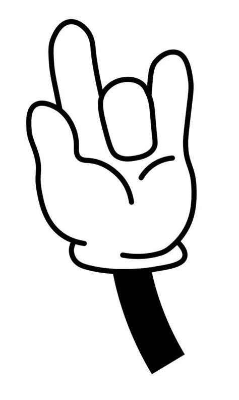 Hand gesture, rock n roll, fingers showing horn 17622659 Vector Art at Vecteezy