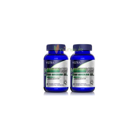 Vistra L Arginine Plus L Ornithine Hydrochloride 1000mg 60 Tablets X