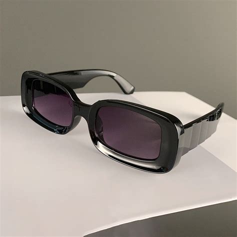 Hf Hip Hop Retro Rectangle Sunglasses 2022 Fashion Shades For Women Men