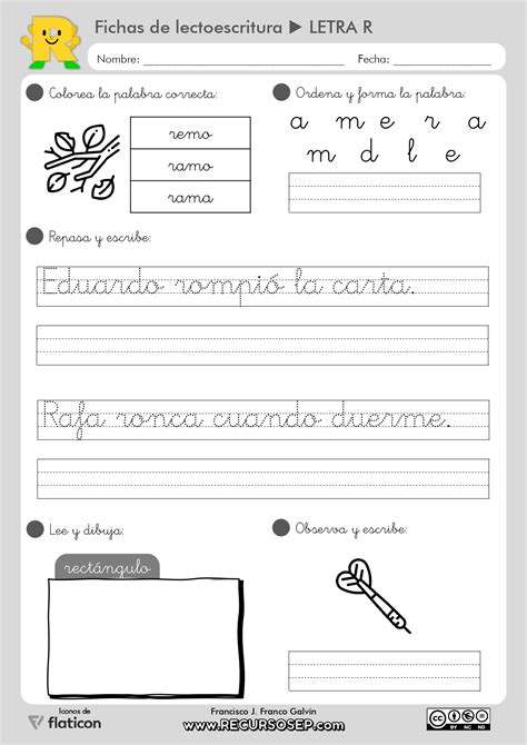 15 Fichas Lectoescritura Montessori Recursosep Letra R Page 0006