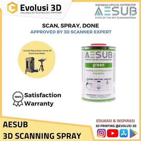 Aesub Green 5 Liter 3d Scanning Bulk Spray Evolusi 3d Shop