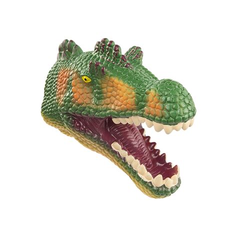 Soft Rubber Dinosaur Puppet Set Dilophosaurus Children Hand Puppet