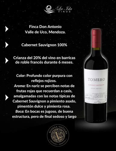 Vino Tomero Cabernet Sauvignon Caja X 6 Vistalba Cuotas LA ISLA VINOS